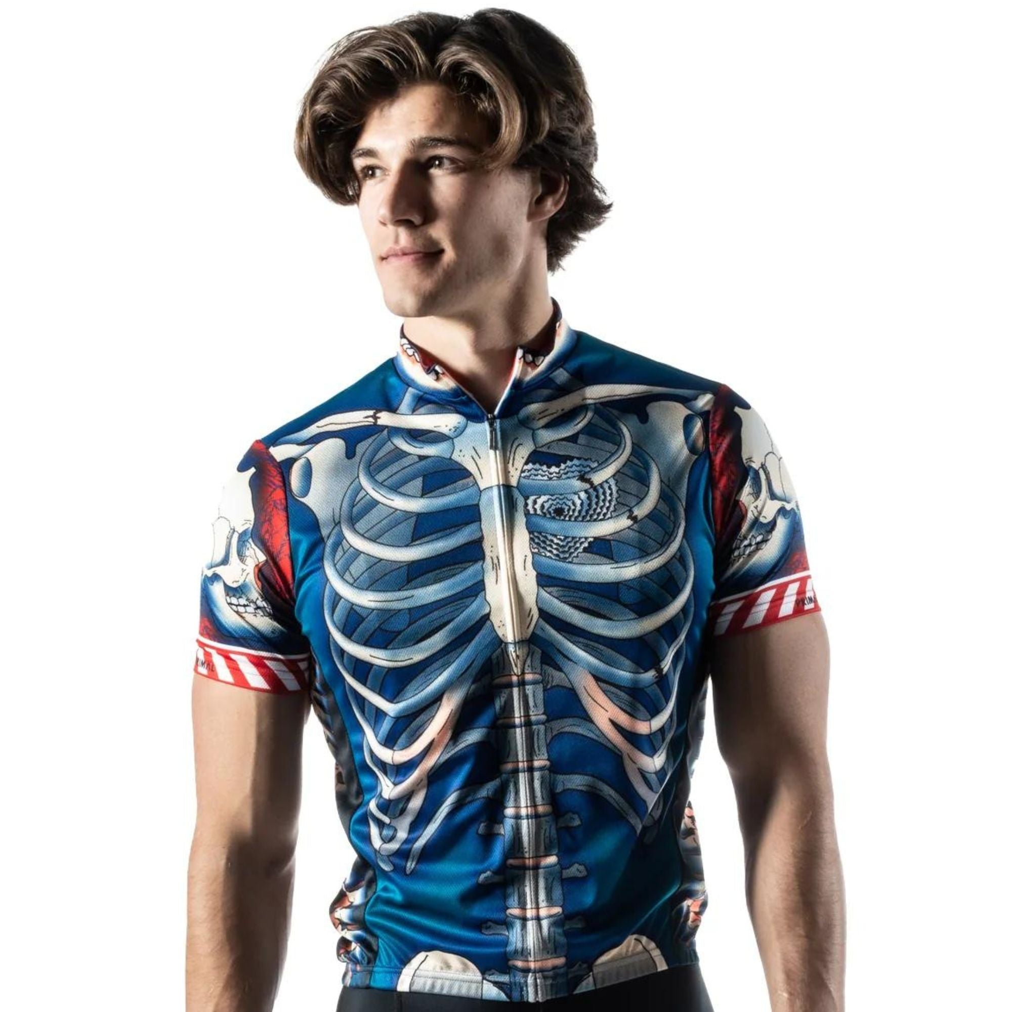 Primal Wear Men's Bone Collector Cycling Jersey - Blue / Medium