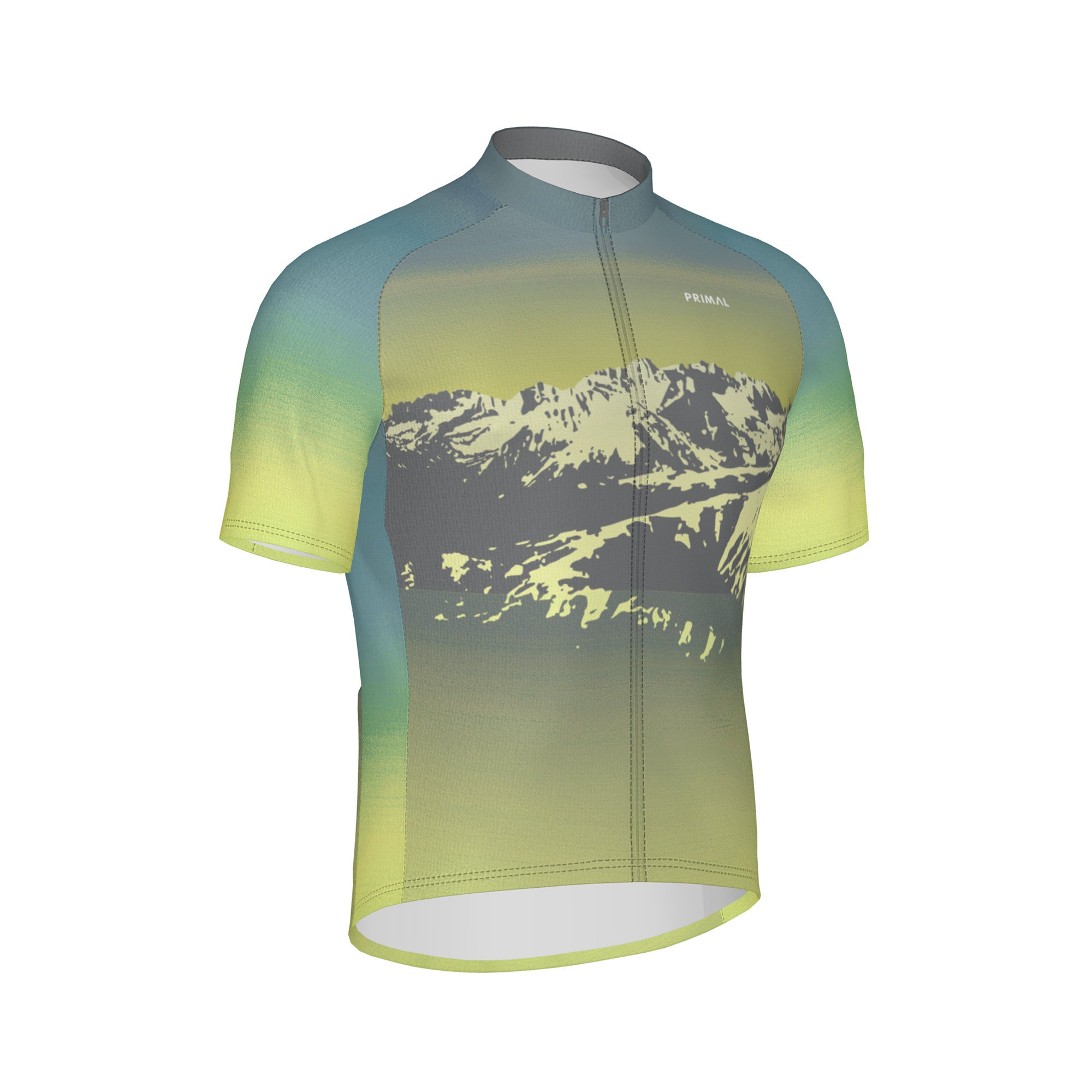 Primal Wear The Last Frontier Alaska Men's Sport Cut Full Zip Short Sleeve  Cycling Jersey