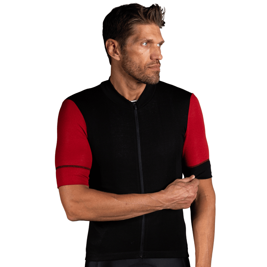 Alitios Men's Red/Black Timavis Wool Jersey