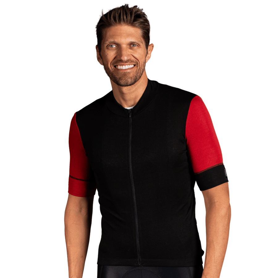 Alitios Men's Red/Black Timavis Wool Jersey