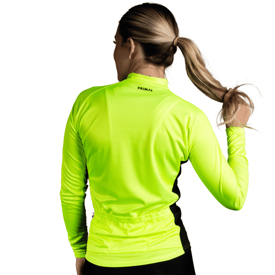 Yellow Highlighter Women's Long Sleeve Sport Cut Jersey