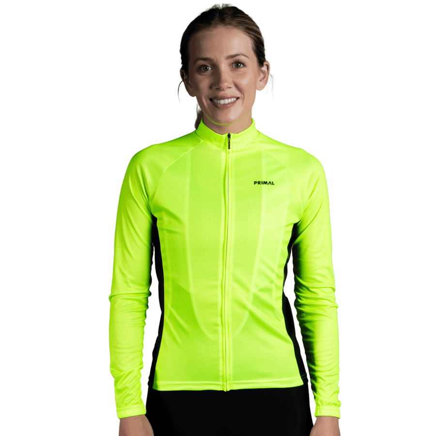 Yellow Highlighter Women's Long Sleeve Sport Cut Jersey