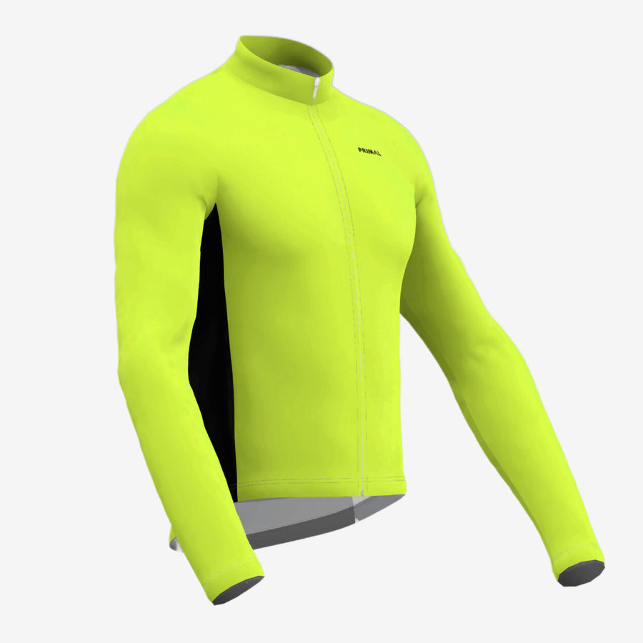 Yellow Highlighter Men's Long Sleeve Sport Cut Jersey