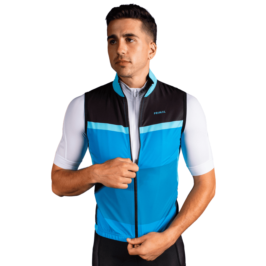 Randonneur Blue Men's 4 Pocket Wind Vest