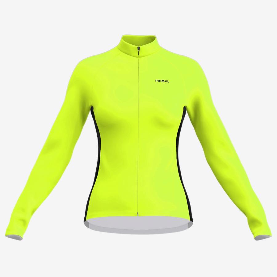 Yellow Highlighter Women's Long Sleeve Sport Cut Jersey