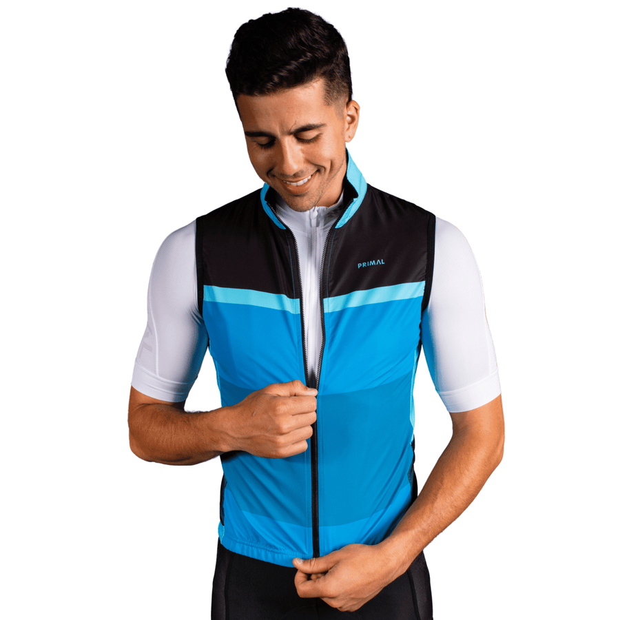 Randonneur Blue Men's 4 Pocket Wind Vest