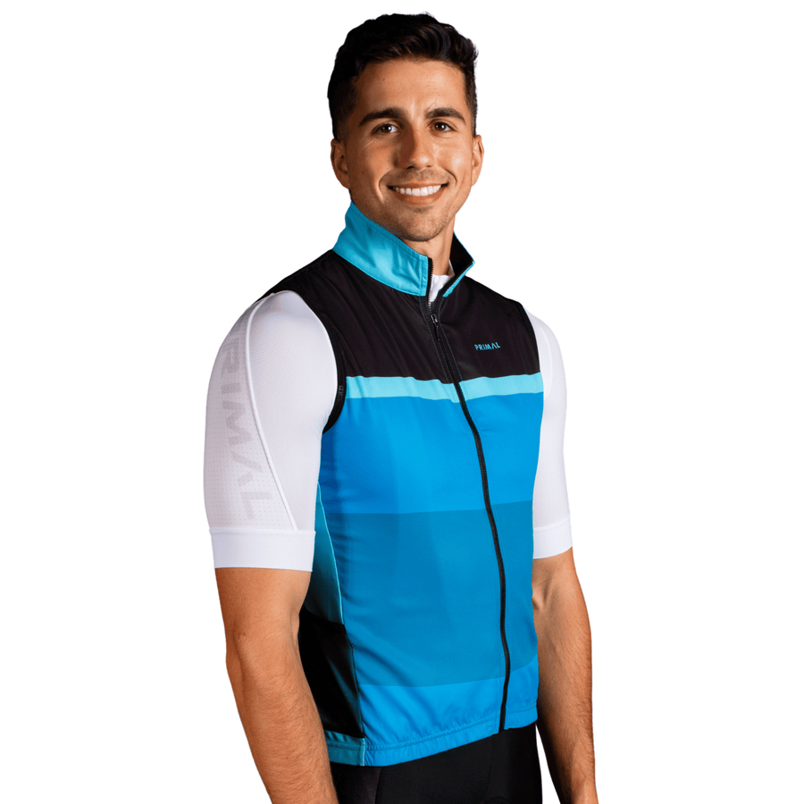 Randonneur Blue Men's 4 Pocket Wind Vest