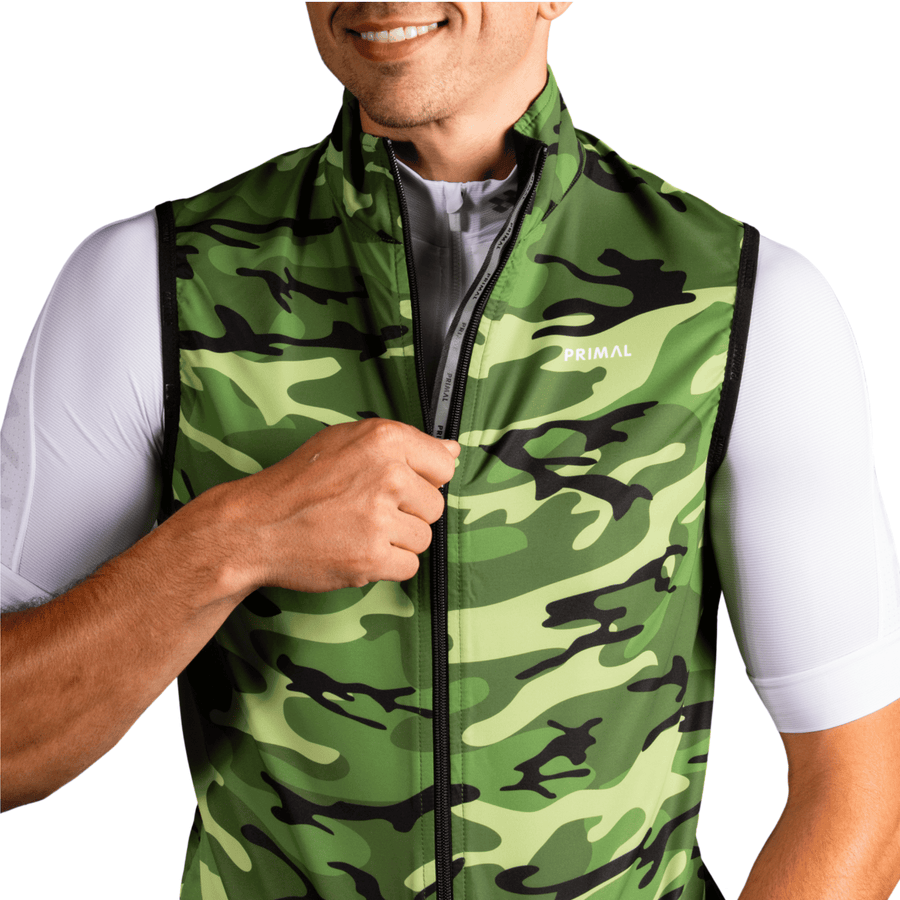 Men's Camo Wind Vest Green