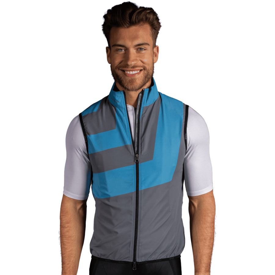 Slant Grey Men's Wind Vest / Gilet