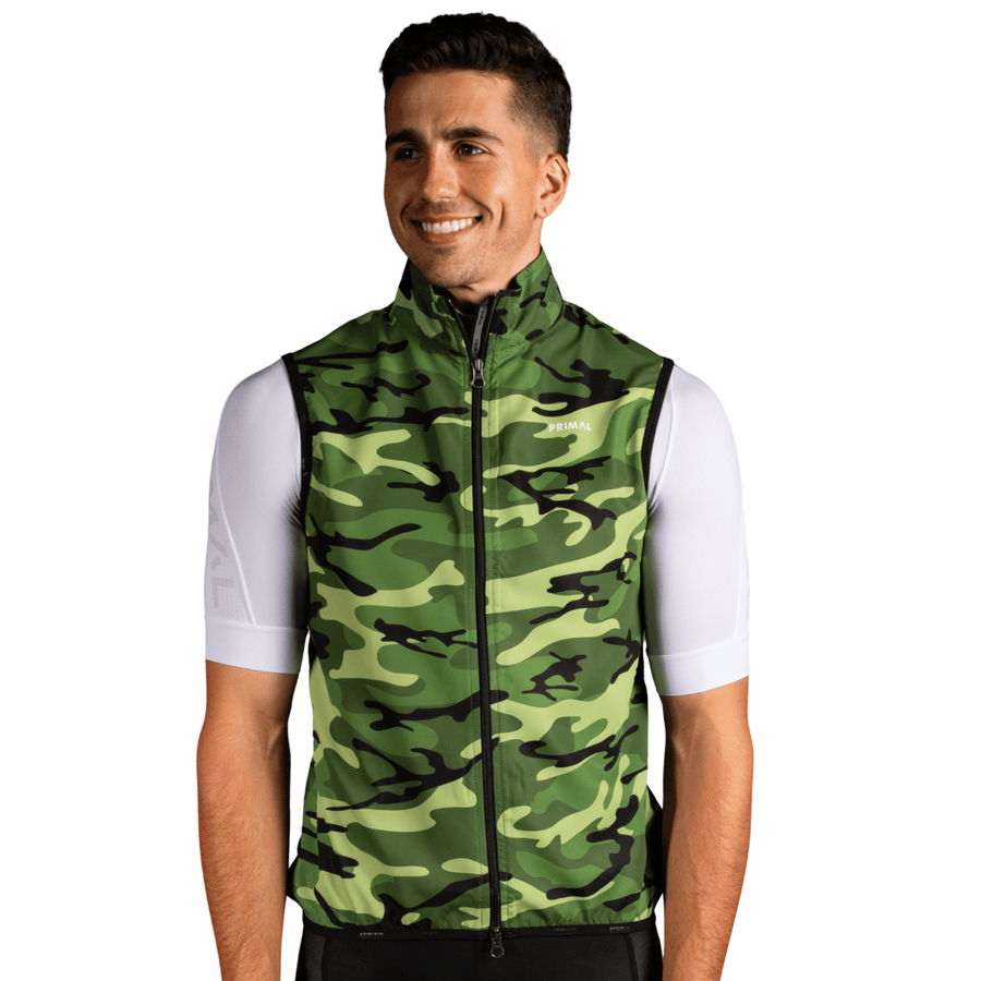 Men's Camo Wind Vest Green