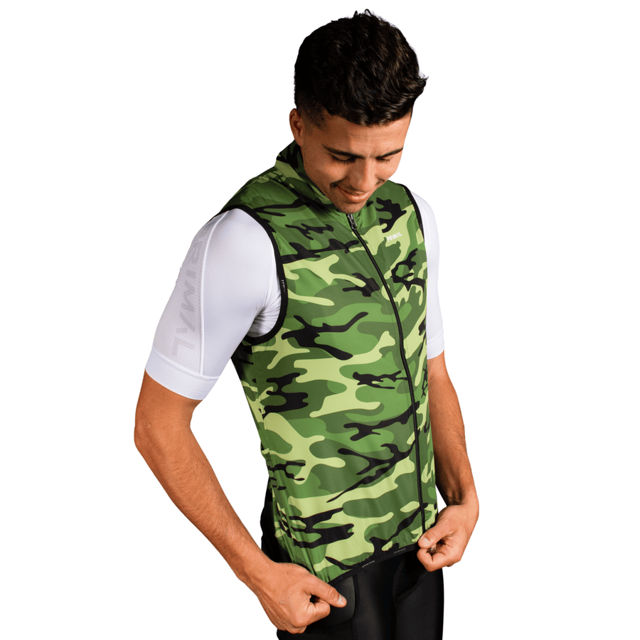 Men's Camo Wind Vest Green