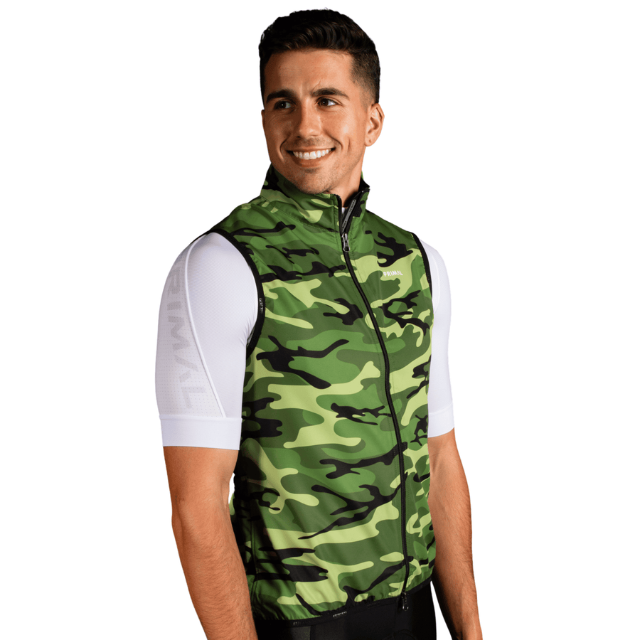 Men's Camo Wind Vest Green