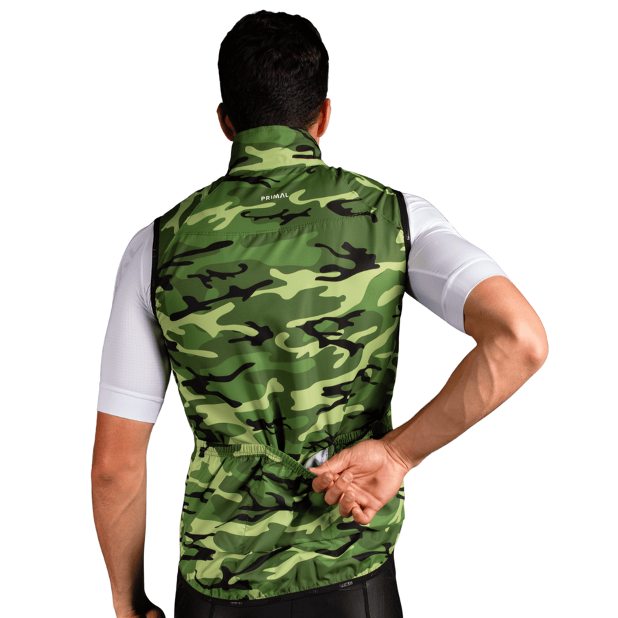 Men's Camo Wind Vest Green