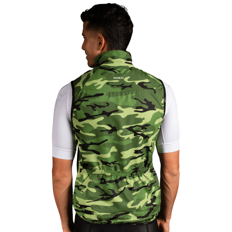 Men's Camo Wind Vest Green