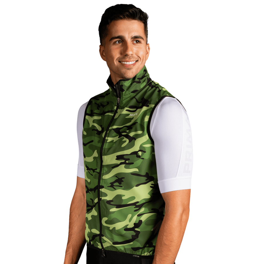 Men's Camo Wind Vest Green