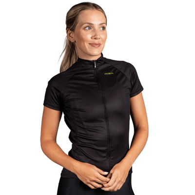 Solid Black Women's Sport Cut Jersey