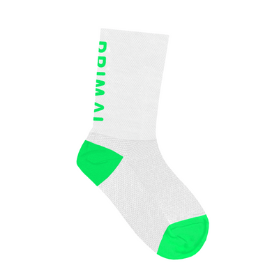 Primal Logo White & Green Tall Sock