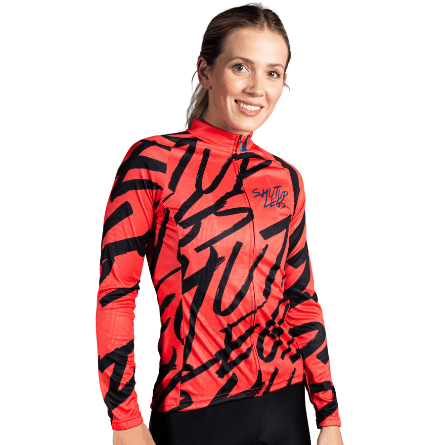 SUL Overprint Coral Women's Long Sleeve Prisma Jersey