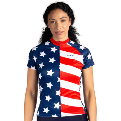 American Flag Women's Sport Cut Jersey
