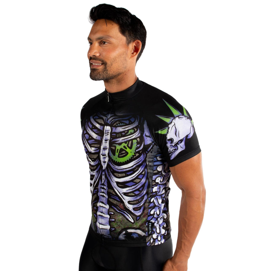 Primal Wear, Shirts, Primal Wear Skeleton Cycling Jersey Mens Size Large  Short Sleeve