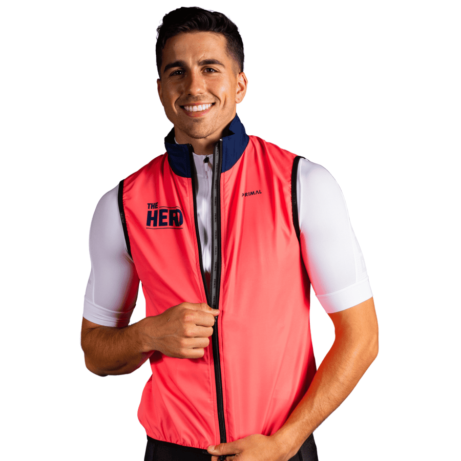 The Herd Men's Navy/Coral Wind Vest