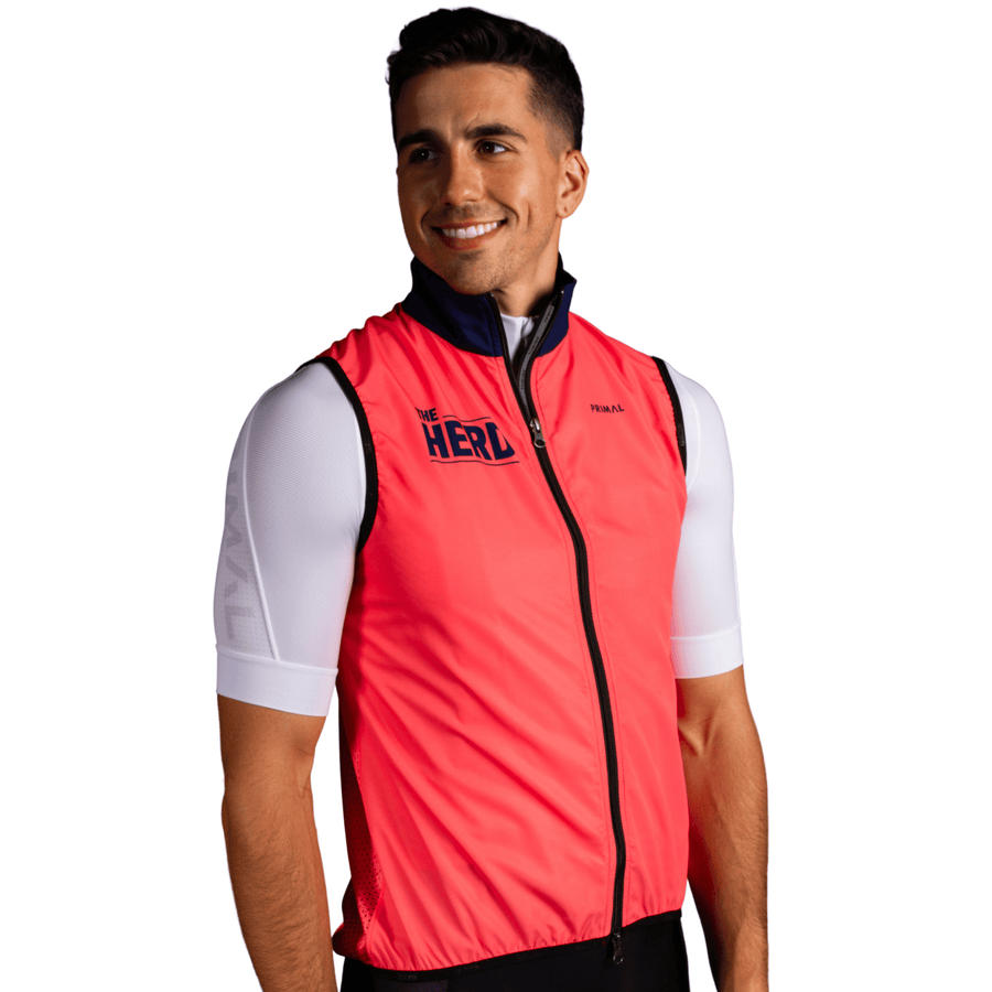 The Herd Men's Navy/Coral Wind Vest