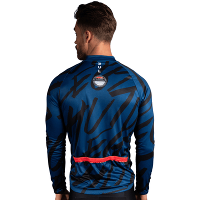 Shut Up Legs Overprint Navy Men's Long Sleeve Prisma Jersey