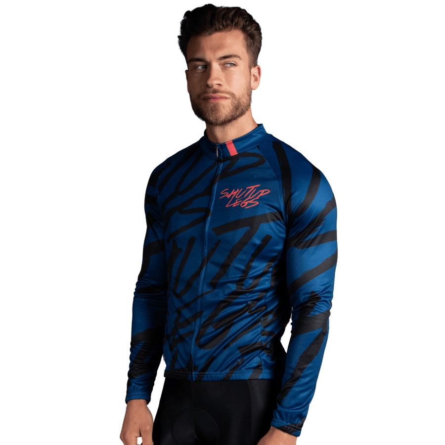 SUL Overprint Navy Men's Long Sleeve Prisma Jersey