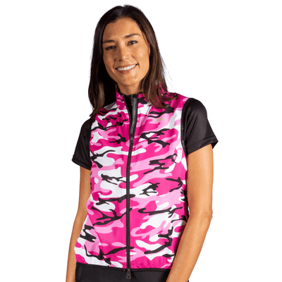 Women's Camo Wind Vest Pink freeshipping - Primal Europe cycling%