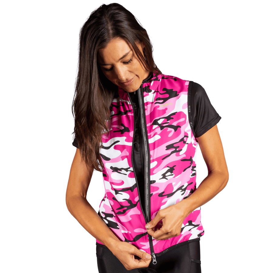 Women's Camo Wind Vest Pink