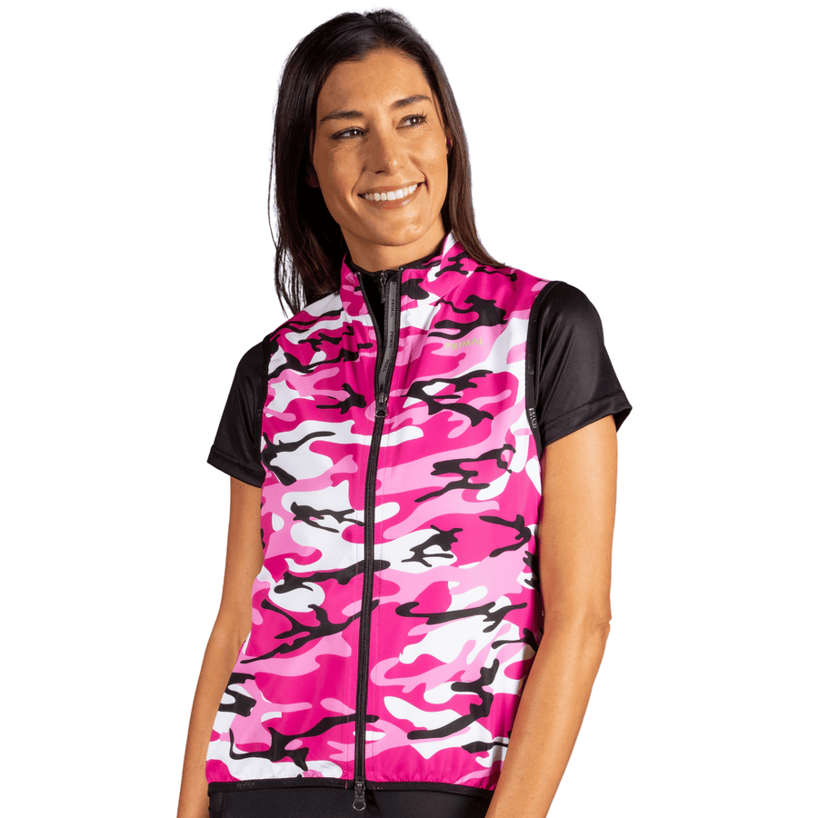 Women's Camo Wind Vest Pink