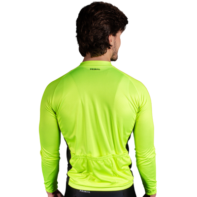 Yellow Highlighter Men's Long Sleeve Sport Cut Jersey