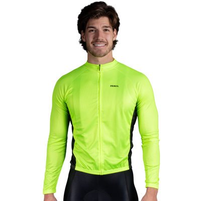 Yellow Highlighter Men's Long Sleeve Sport Cut Jersey