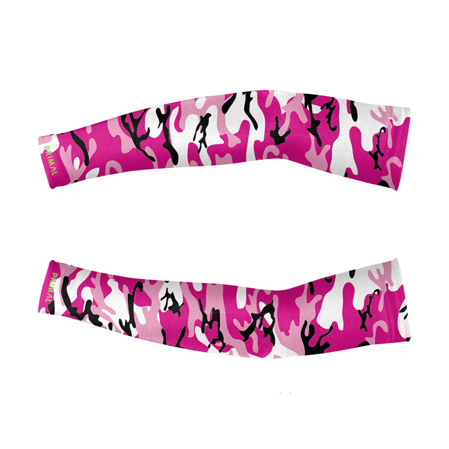 Women’s Camo Cycling Arm Warmers - Pink freeshipping - Primal Europe cycling%