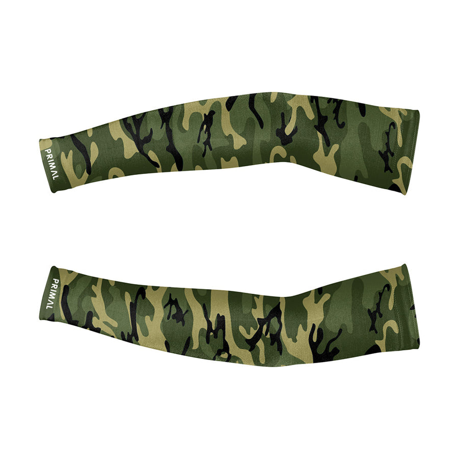 Primal Europe Camo Cycling Arm Warmers - Green