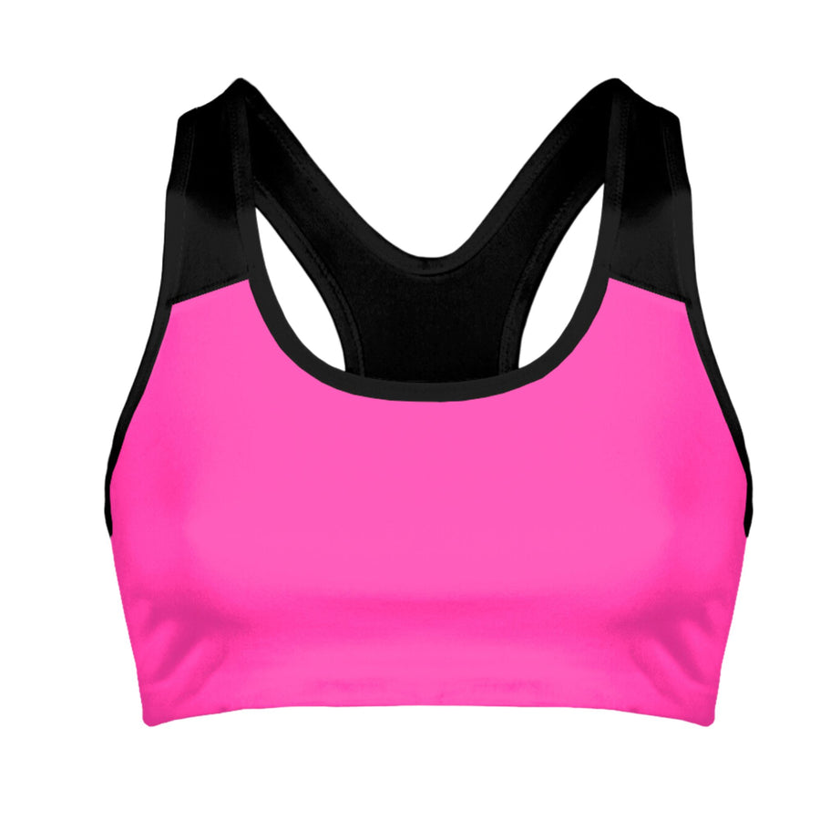 Pink Sports Womens Activewear Sports Bra Adjustable Strap Pink Black S –  Goodfair