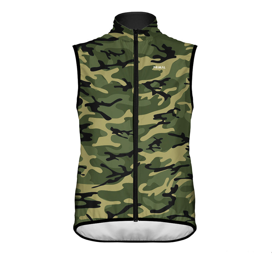 Primal Europe Men's Camo Wind Vest Green