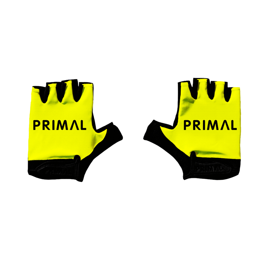 Hi-Viz Yellow Primal Short Finger Gloves