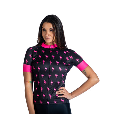 Flamingo Black Women's Jersey