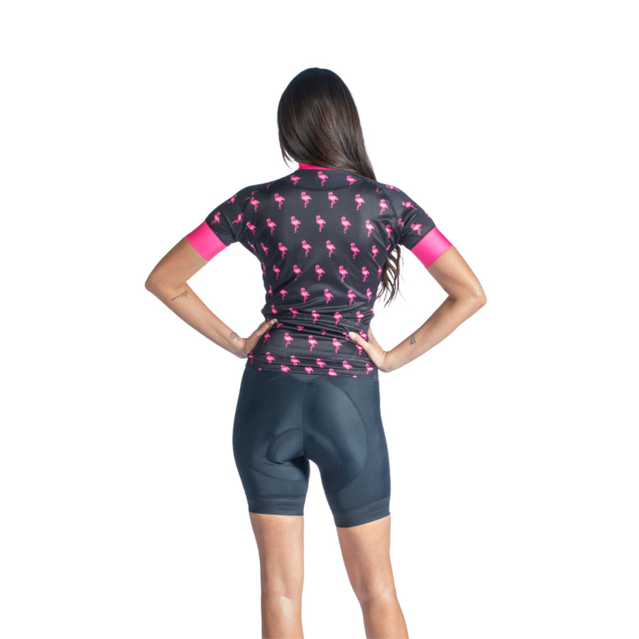 Flamingo Black Women's Jersey