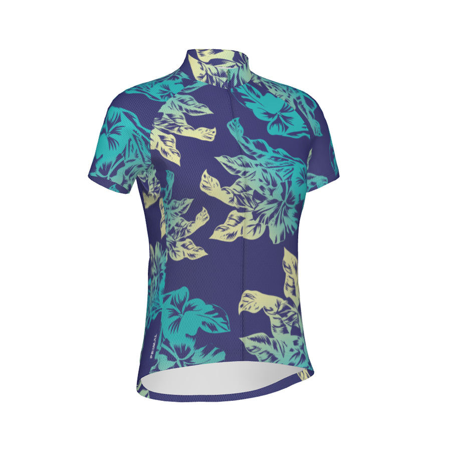 Floral - Green and Blue Jersey