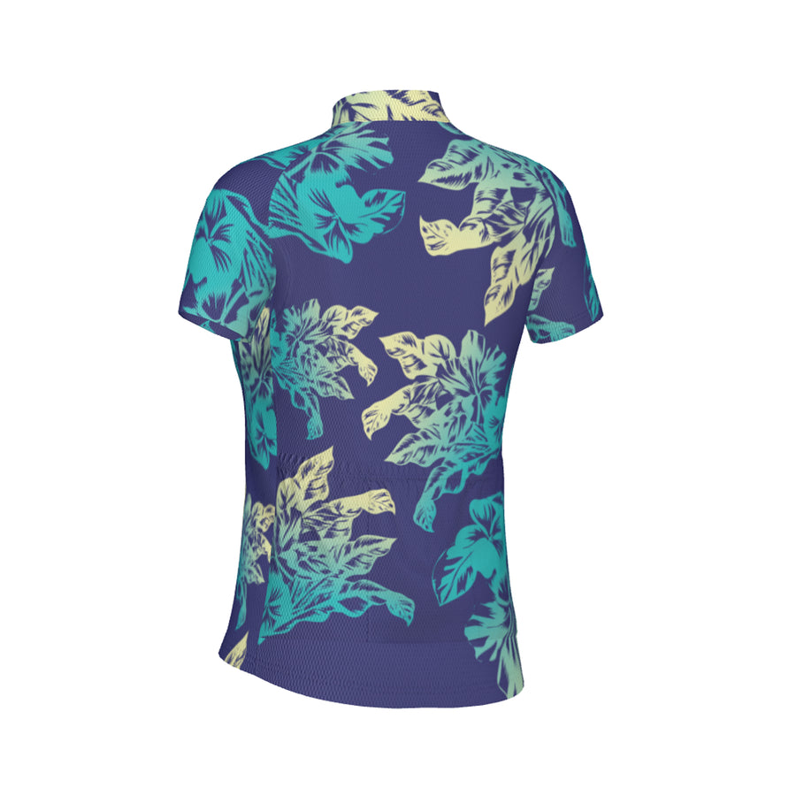 Floral - Green and Blue Jersey